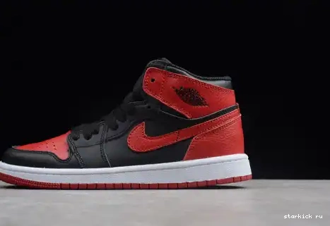 001 Jordan OG 1 Retro Bred High 001 Red Banned Black Air 555088  555088 Kid Kids  0513